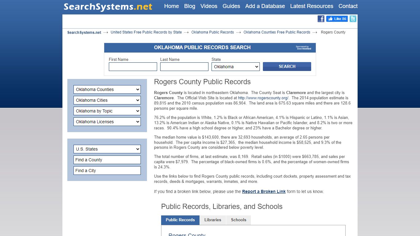 Rogers County Criminal and Public Records